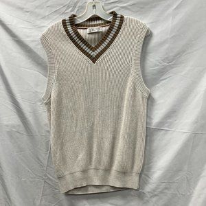 Brunello Cucinelli Pullunder Men's 52 Light-grey Cotton knitted.